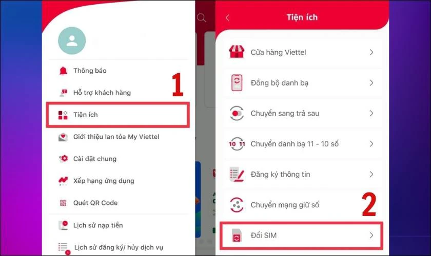 Cách chuyển eSIM từ máy này sang máy khác trên app MyViettel