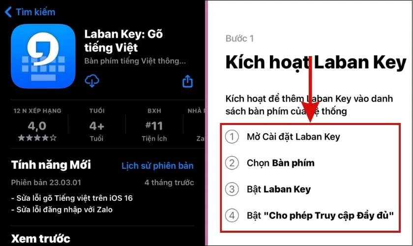 Sử dụng app Labankey