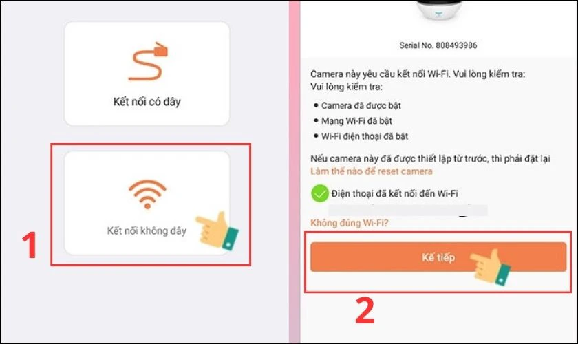 L&uacute;c n&agrave;y th&ocirc;ng tin mạng kh&ocirc;ng d&acirc;y của camera sẽ hiện ra