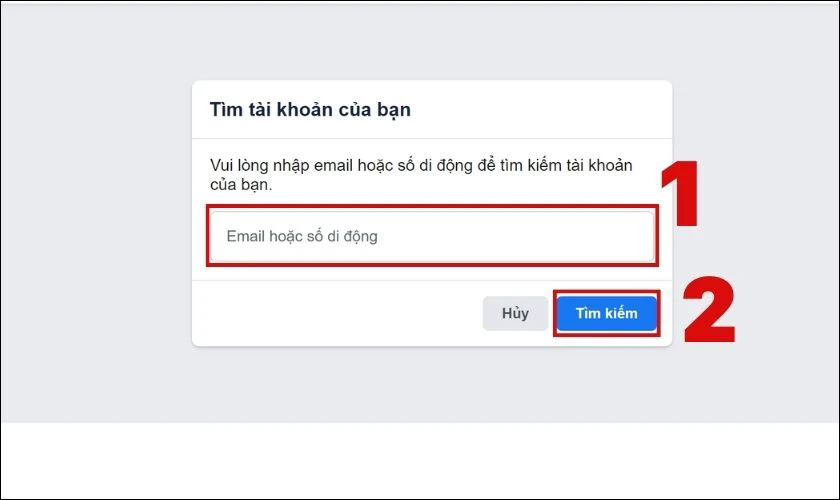 Cách lấy lại mật khẩu Facebook bằng số điện thoại
