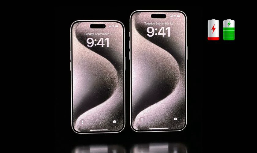 So sánh dung lượng pin giữa 15 Pro và 15 Pro Max
