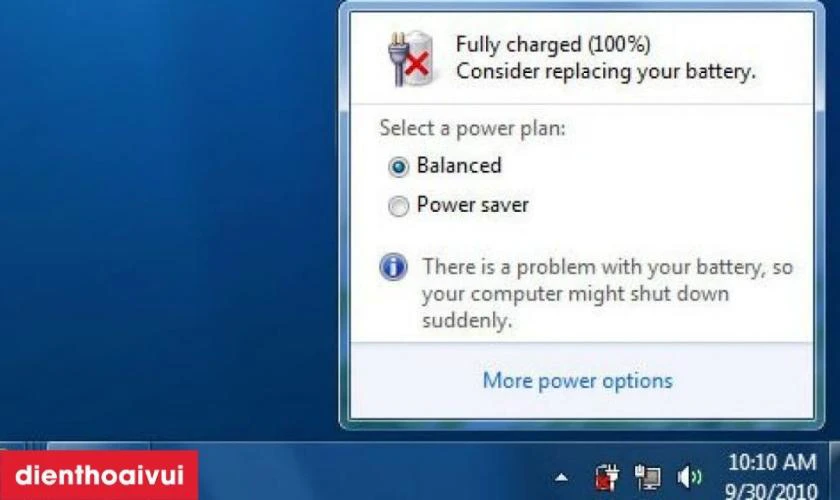 Thay pin laptop Asus FX504 khi Windows cảnh báo