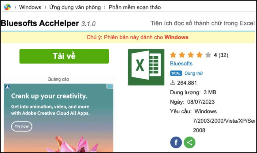 Tải phần mềm AccHelper chuyển số thành chữ