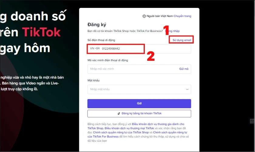 C&aacute;ch đăng nhập TikTok Shop tr&ecirc;n m&aacute;y t&iacute;nh