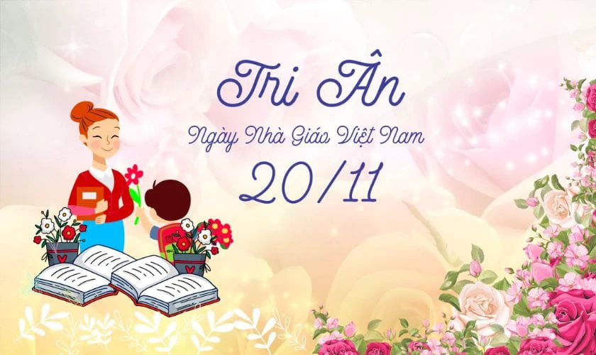 Phông nền ngày Nhà giáo Việt Nam đẹp