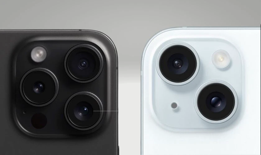 So sánh khác biệt camera giữa iPhone 15 Plus và iPhone 15 Pro Max