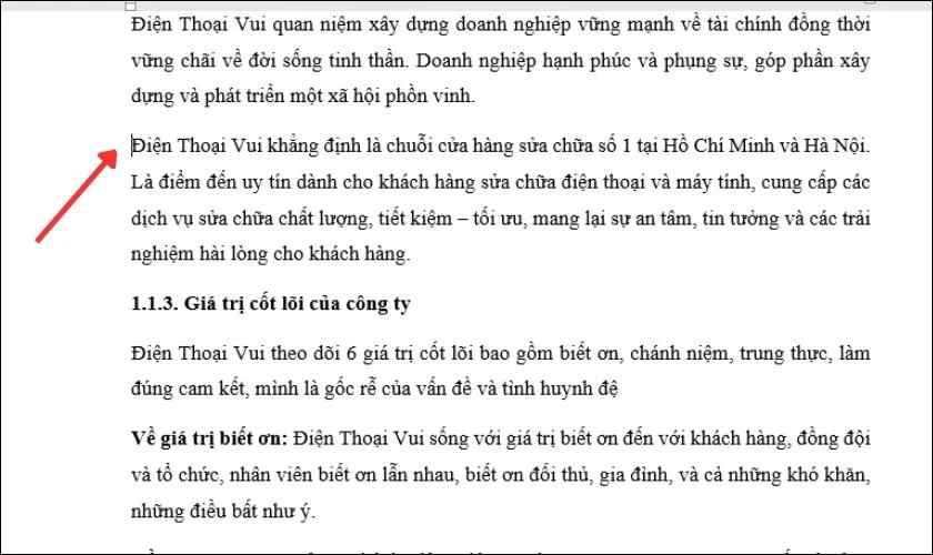 Cách chỉnh thụt đầu dòng trong Word bằng phím tắt Tabs