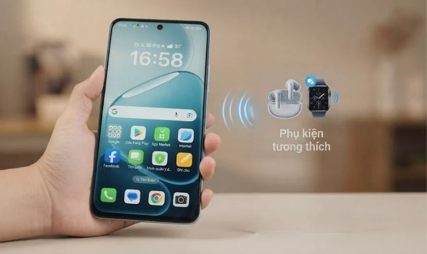Kết nối nhanh với phụ kiện tương thích