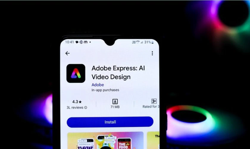 C&aacute;ch tải v&agrave; c&agrave;i đặt Adobe Express tr&ecirc;n điện thoại Android