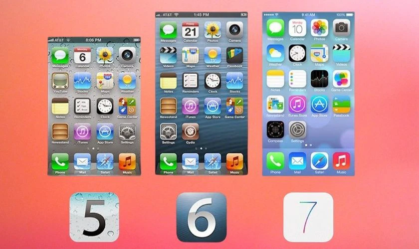 Hệ điều h&agrave;nh iOS 5,6,7