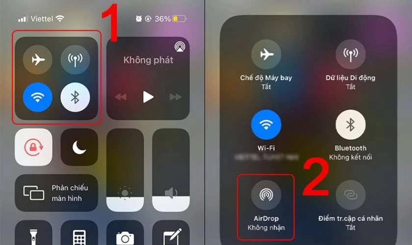 C&aacute;ch mở AirDrop tr&ecirc;n iPhone, iPad