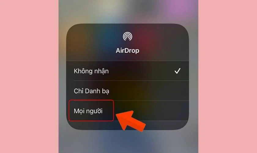 Chọn chế độ ph&ugrave; hợp để chia sẻ