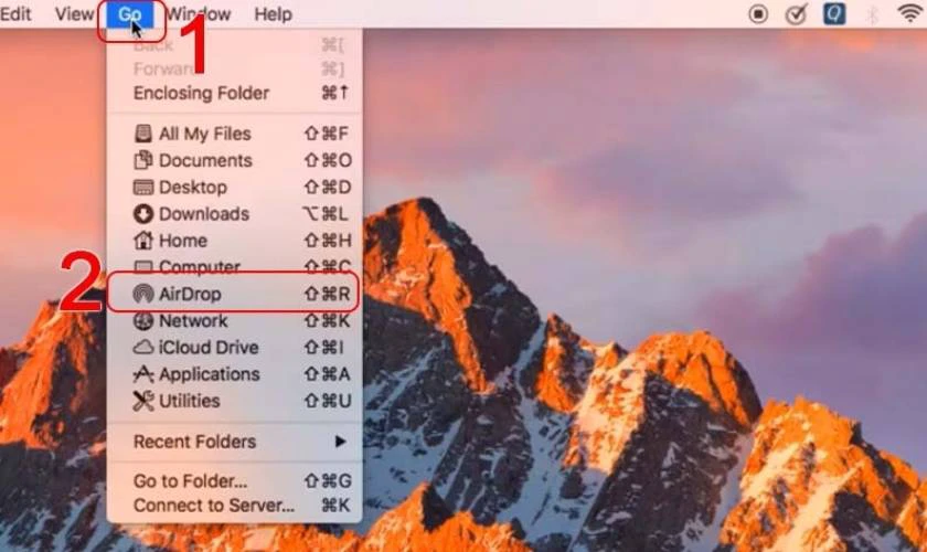 C&aacute;ch bật AirDrop tr&ecirc;n iMac, MacBook