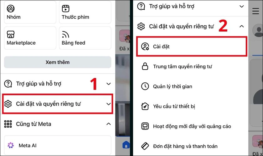 Cách ẩn lượt thích trên Facebook bằng điện thoại