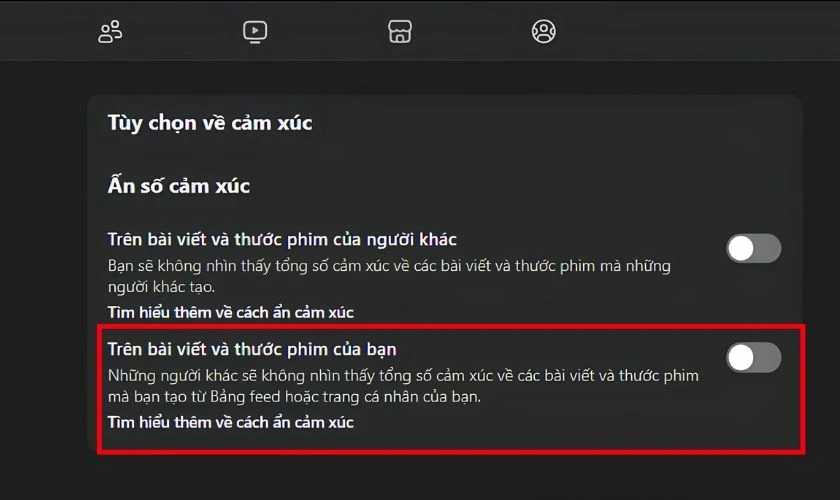 Cách ẩn số lượt reaction Facebook