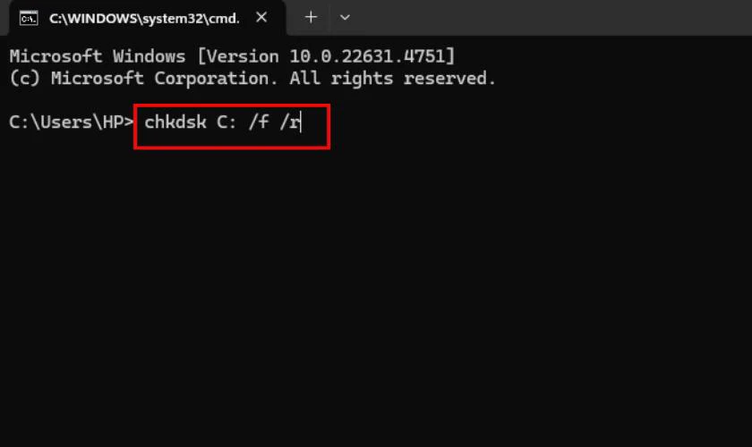 Kiểm tra ổ cứng với Disk Check sửa lỗi An operating system wasn