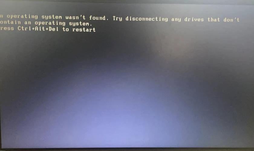 Dấu hiệu nhận biết lỗi An operating system wasn