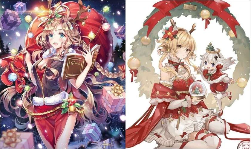 H&igrave;nh nền chibi Gi&aacute;ng sinh tr&ecirc;n điện thoại