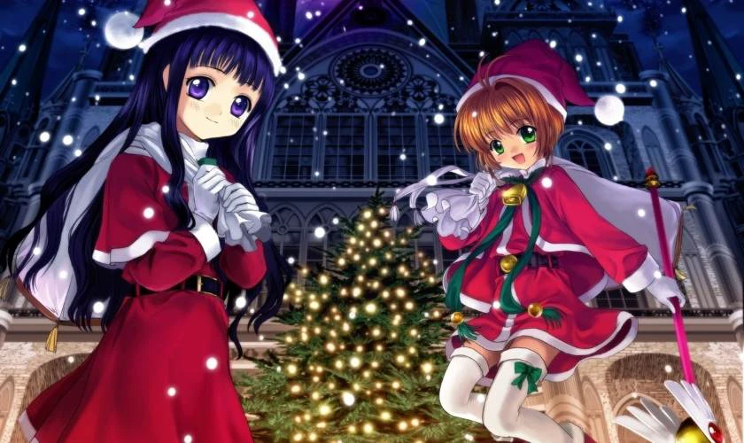 Ảnh anime nữ Gi&aacute;ng Sinh Thủ lĩnh thẻ b&agrave;i