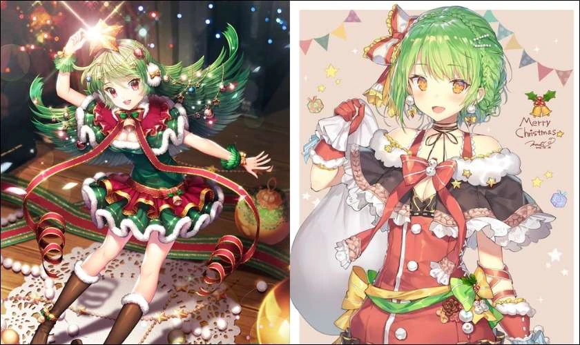 Ảnh anime Gi&aacute;ng sinh cute tr&ecirc;n điện thoại