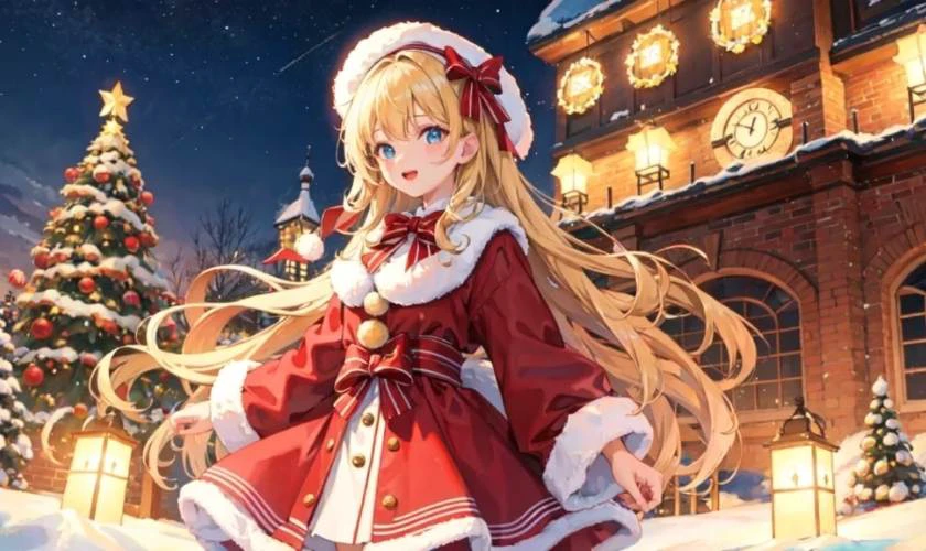 Ảnh anime nữ Gi&aacute;ng Sinh