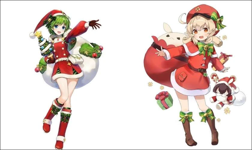 Ảnh anime Gi&aacute;ng sinh cute tr&ecirc;n điện thoại