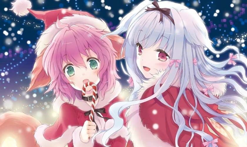 Ảnh anime nữ Gi&aacute;ng Sinh si&ecirc;u đ&aacute;ng y&ecirc;u