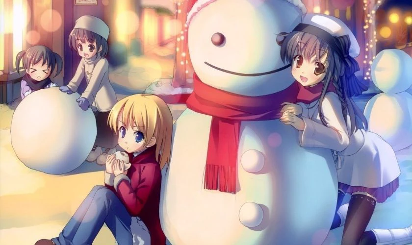 Ảnh anime nữ Gi&aacute;ng Sinh bạn th&acirc;n