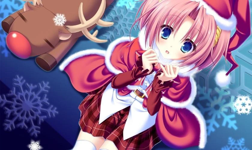 Ảnh anime nữ Gi&aacute;ng Sinh bạn n&ecirc;n tải
