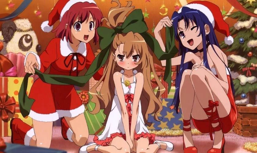 Ảnh anime nữ Gi&aacute;ng Sinh tiệc ngủ