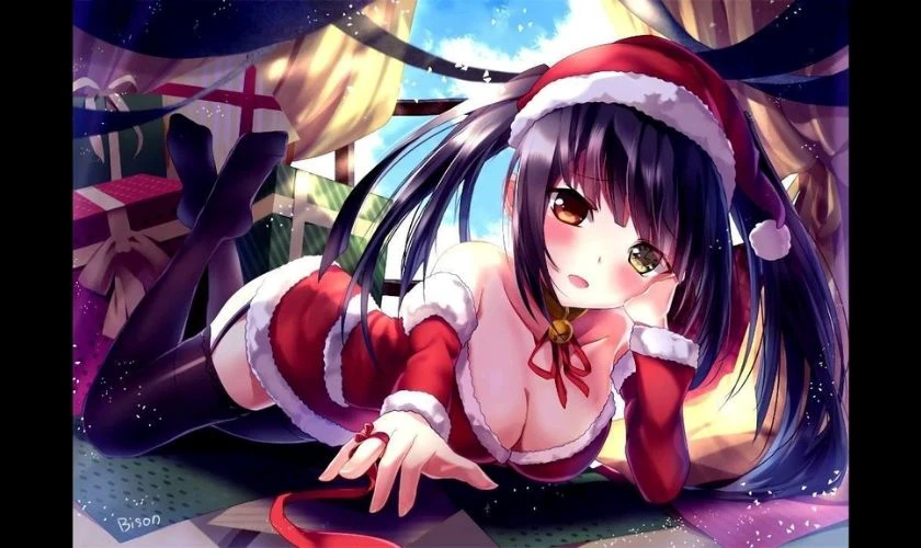 Ảnh anime nữ Gi&aacute;ng Sinh lạ mắt