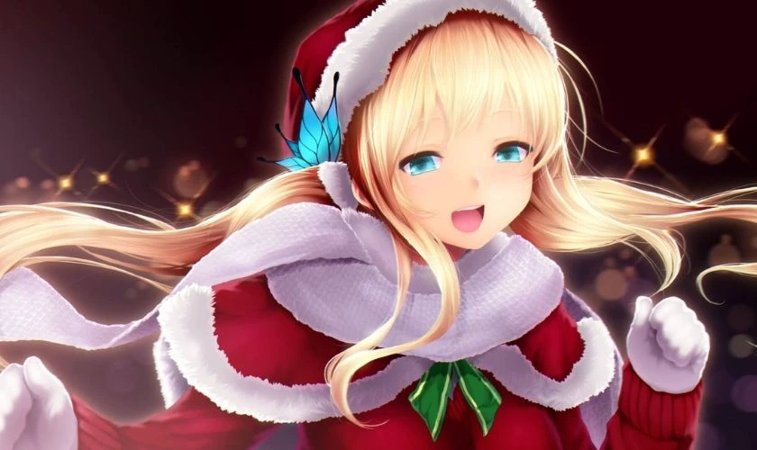 Ảnh anime nữ Gi&aacute;ng Sinh xinh