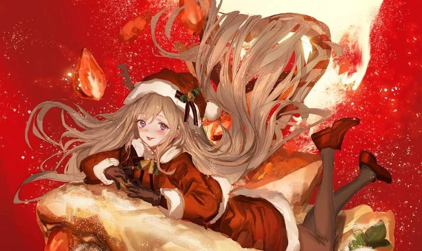Ảnh anime nữ Gi&aacute;ng Sinh xịn