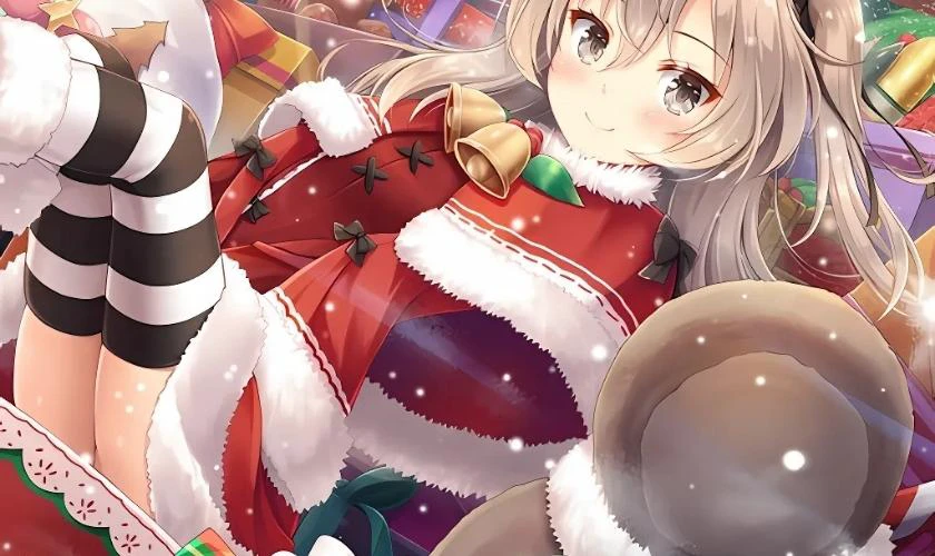 Ảnh anime nữ Gi&aacute;ng Sinh cực đ&aacute;ng y&ecirc;u