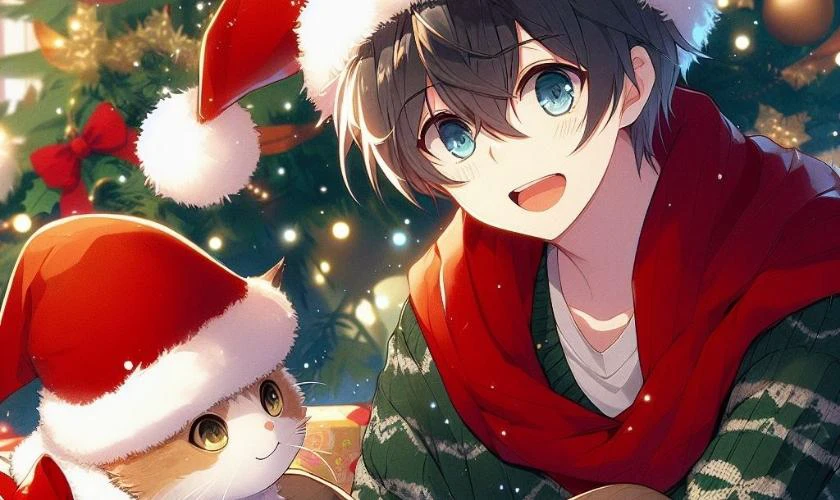 Ảnh nam Gi&aacute;ng Sinh chibi cute