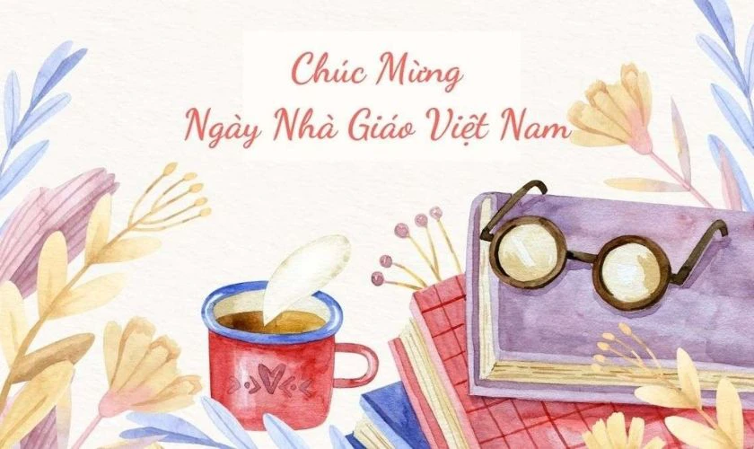Ảnh bìa chúc mừng ngày 20/11 đẹp mắt cặp sách