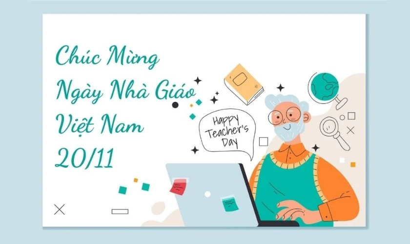 Ảnh bìa chúc mừng ngày 20/11 đẹp, thú vị