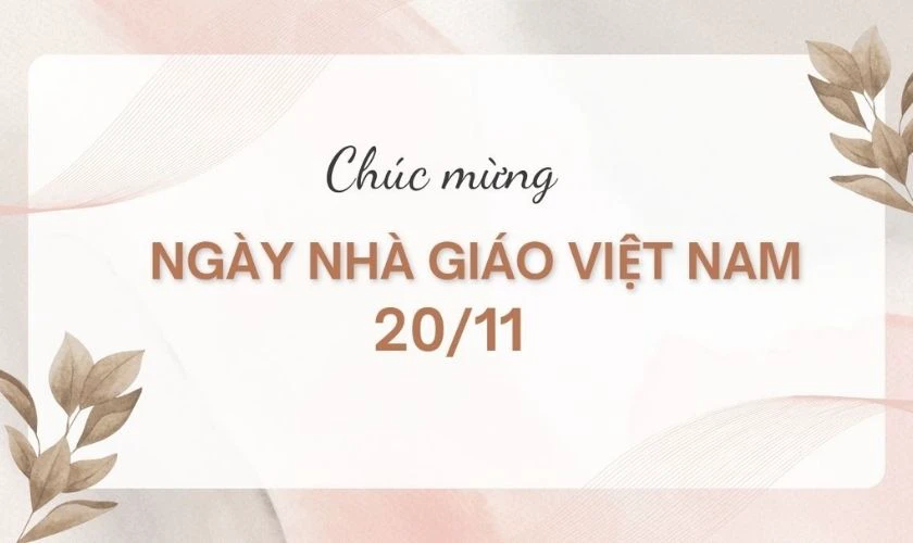 Ảnh bìa chúc mừng ngày 20/11 đẹp mắt cô giáo