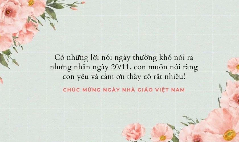 Tổng hợp ảnh bìa 20/11 kèm lời chúc