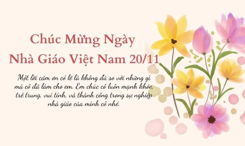 Tổng hợp ảnh bìa 20/11 kèm lời chúc ý nghĩa kèm hoa