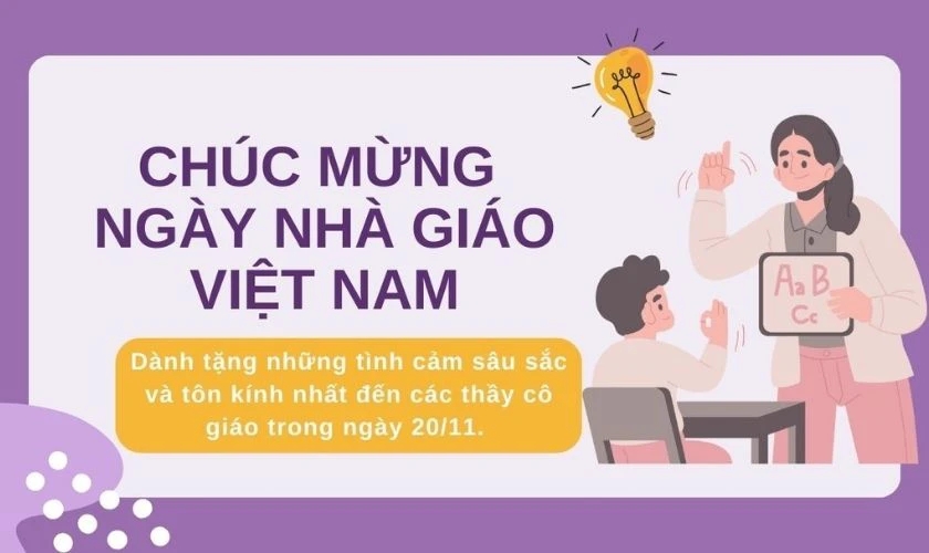 Ảnh có lời chúc hay màu tím