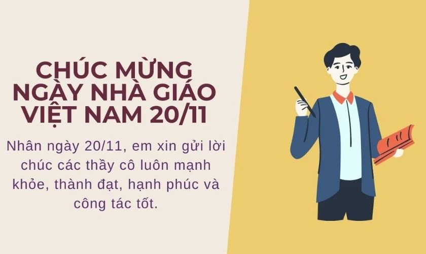Ảnh có lời chúc hay màu vàng