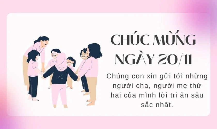 Ảnh có lời chúc hay màu hồng