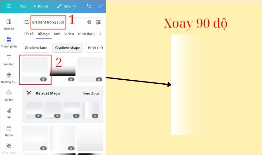 Để tạo hiệu ứng chuyển tự nhiên, bạn có thể tận dụng Gradient (chuyển màu) cho bức ảnh