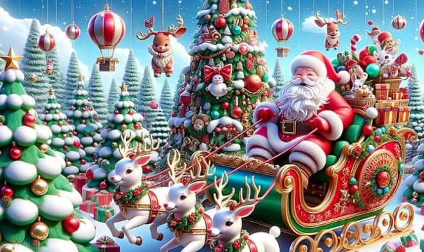 Hình ảnh ông già Noel màu sắc