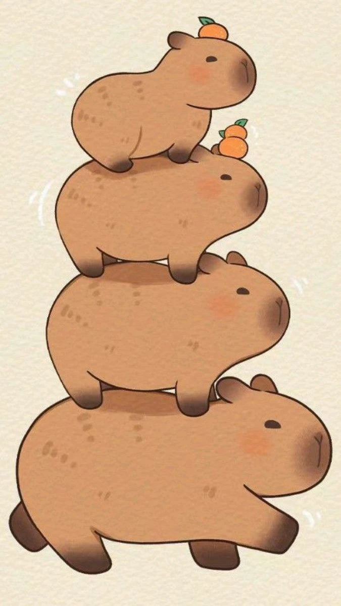 H&igrave;nh Capybara đẹp đặt ảnh nền điện thoại