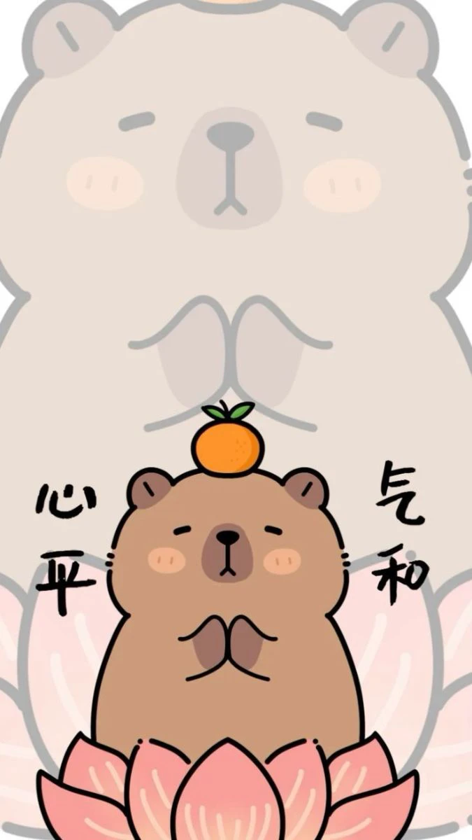 H&igrave;nh Capybara l&agrave;m ảnh nền cho điện thoại đẹp