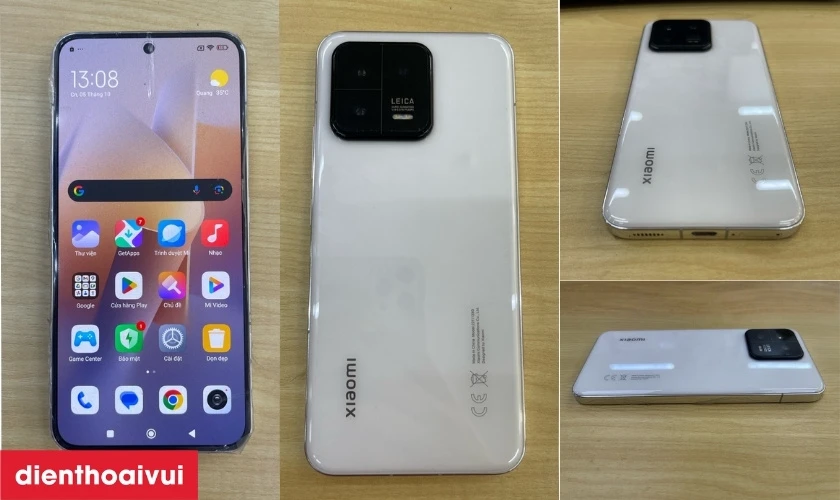 ảnh thật xiaomi 13 cũ m&agrave;u bạc tại cửa h&agrave;ng Điện Thoại Vui