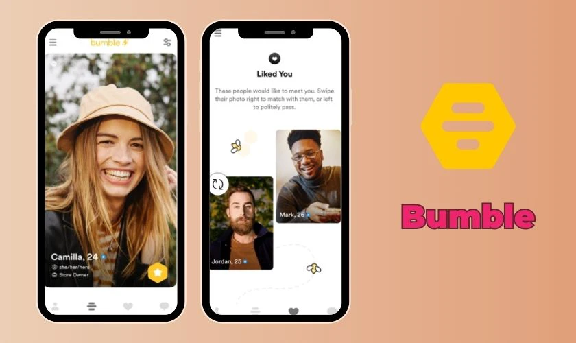 Ứng dụng hẹn hò Bumble trên điện thoại