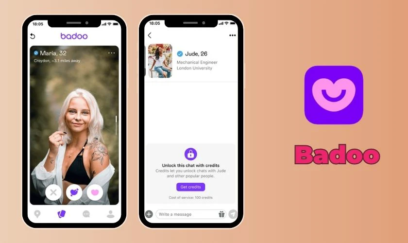 Ứng dụng hẹn hò Badoo trên điện thoại